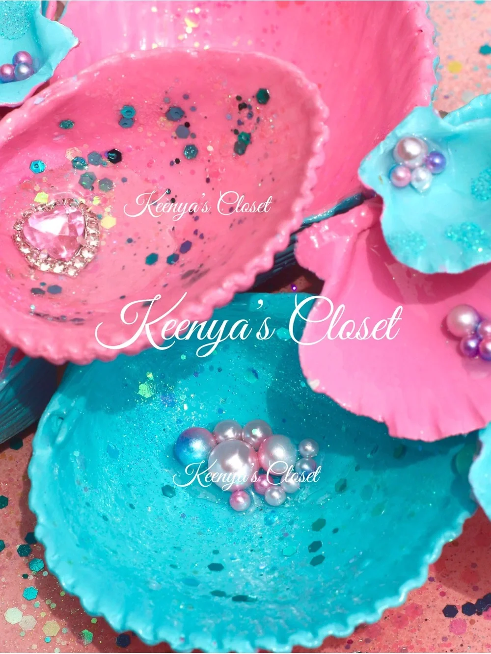 🧜‍♀️ Mermaid Trinket Tray + Clay Made Tray with Pearls - Picture 5 of 14